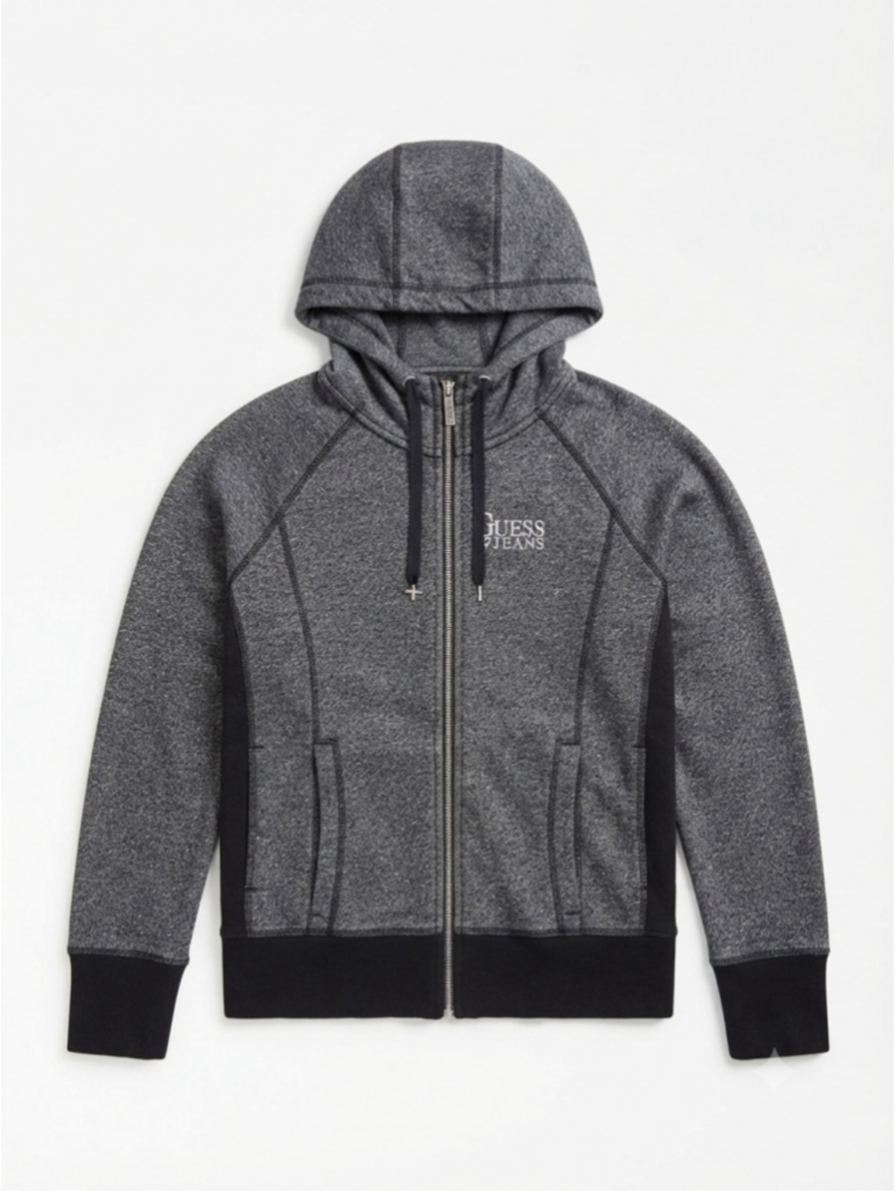 Guess Jeans charcoal heather full zip hoodie, like new condition.